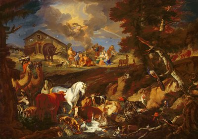 Noè offre un sacrificio in segno di gratitudine da Pieter the Younger 1637 1701 Mulier